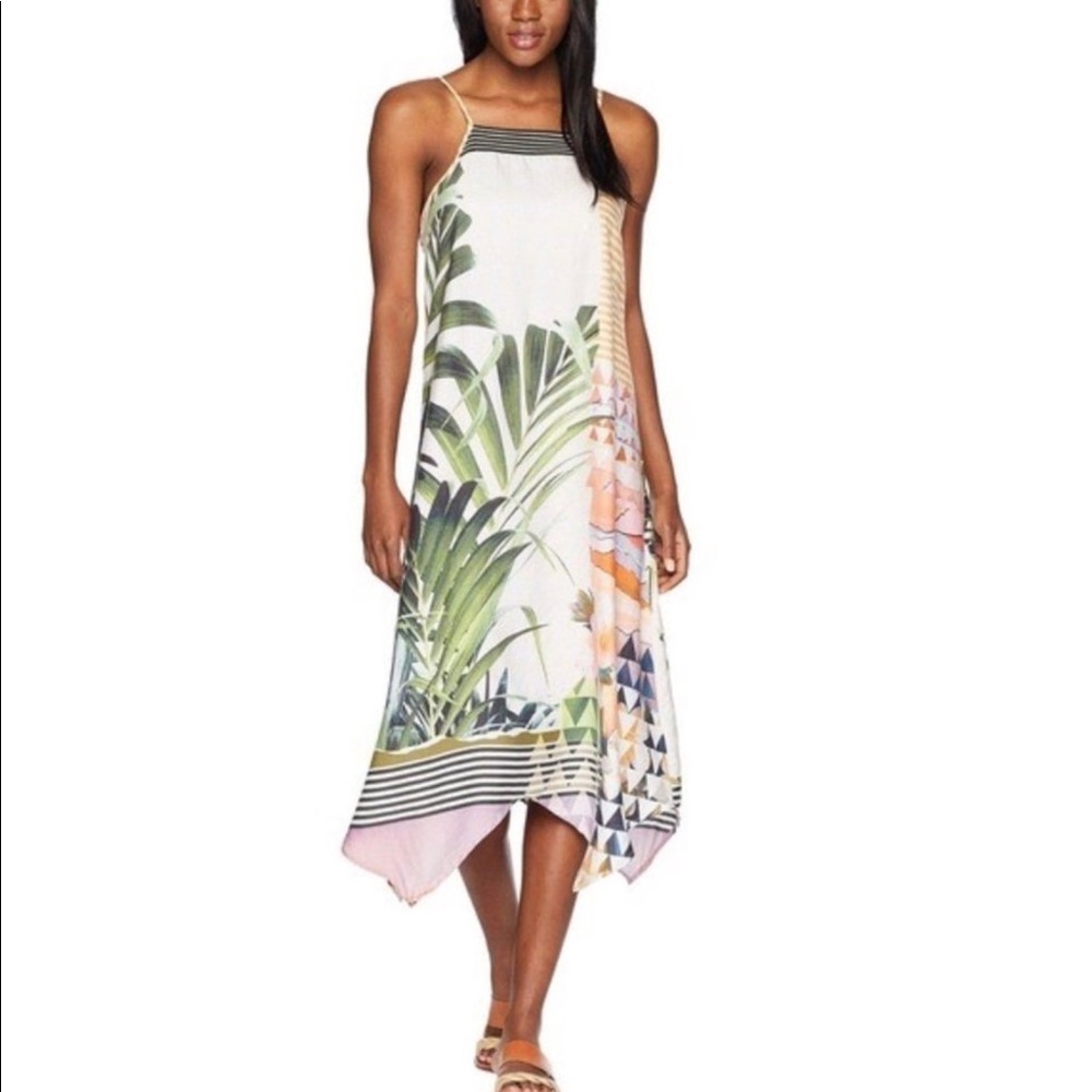 prAna Selena tropical print midi-maxi dress